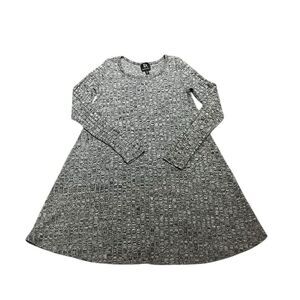 Derek Heart Women’s Heathered Ribbed Gray Long Sleeve Dress, Size S